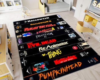Horror Rug, Horror Movie Series Rug, Fear Rug, Popular Movie Rug, Horror Decor, Cool Rug, Area Rugs, Custom Rug, Popular Rug, Gift for Her