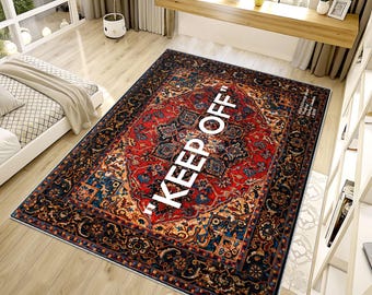 Keep Off, Keep Off Rug, Vintage, Popular Rug, Cool Rugs, Unique Rug, Home Decor, Area Rugs, Custom Rug, Rugs for Living Room, Housewarming