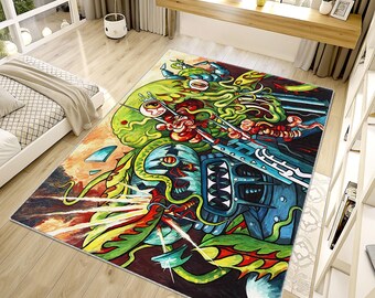 Horror Scare Eye Rug, Horror Rug, Trendy Rugs, Modern Rug, Housewarming Gift, 3D Printeds Rug, Colorful Rug, Entryway Rug, Car Mat