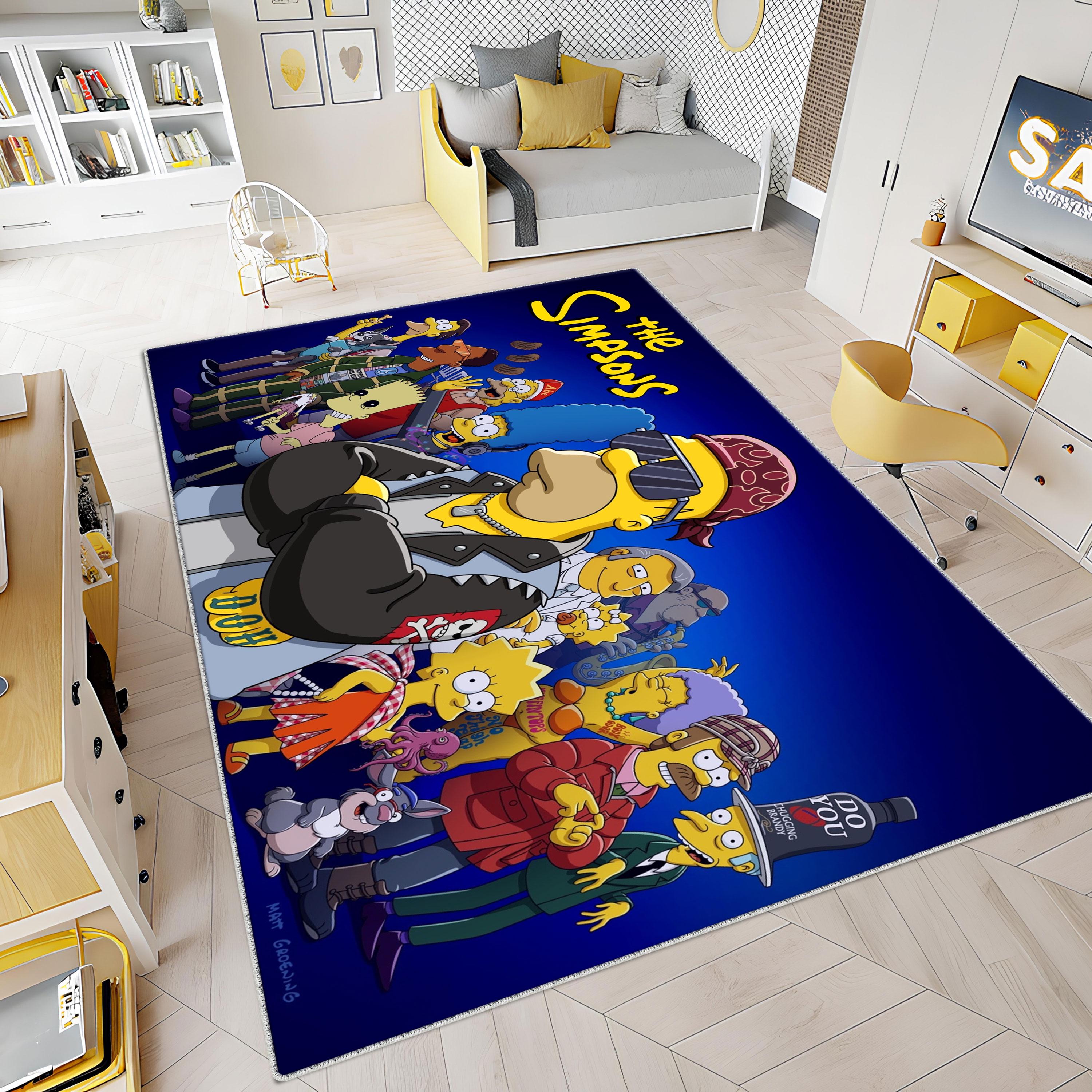 Cartoon Rug, Bart Simpson Rug, Simpsons Rug, Green Rug, Simpsons ...