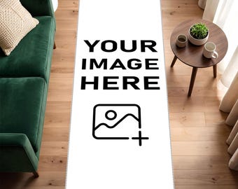 Custom Photo Runner Rug, Personalized Picture Area Rug for Hallway, Customize Your Own Text Image Kitchen Mat, Personalized Gift for Home
