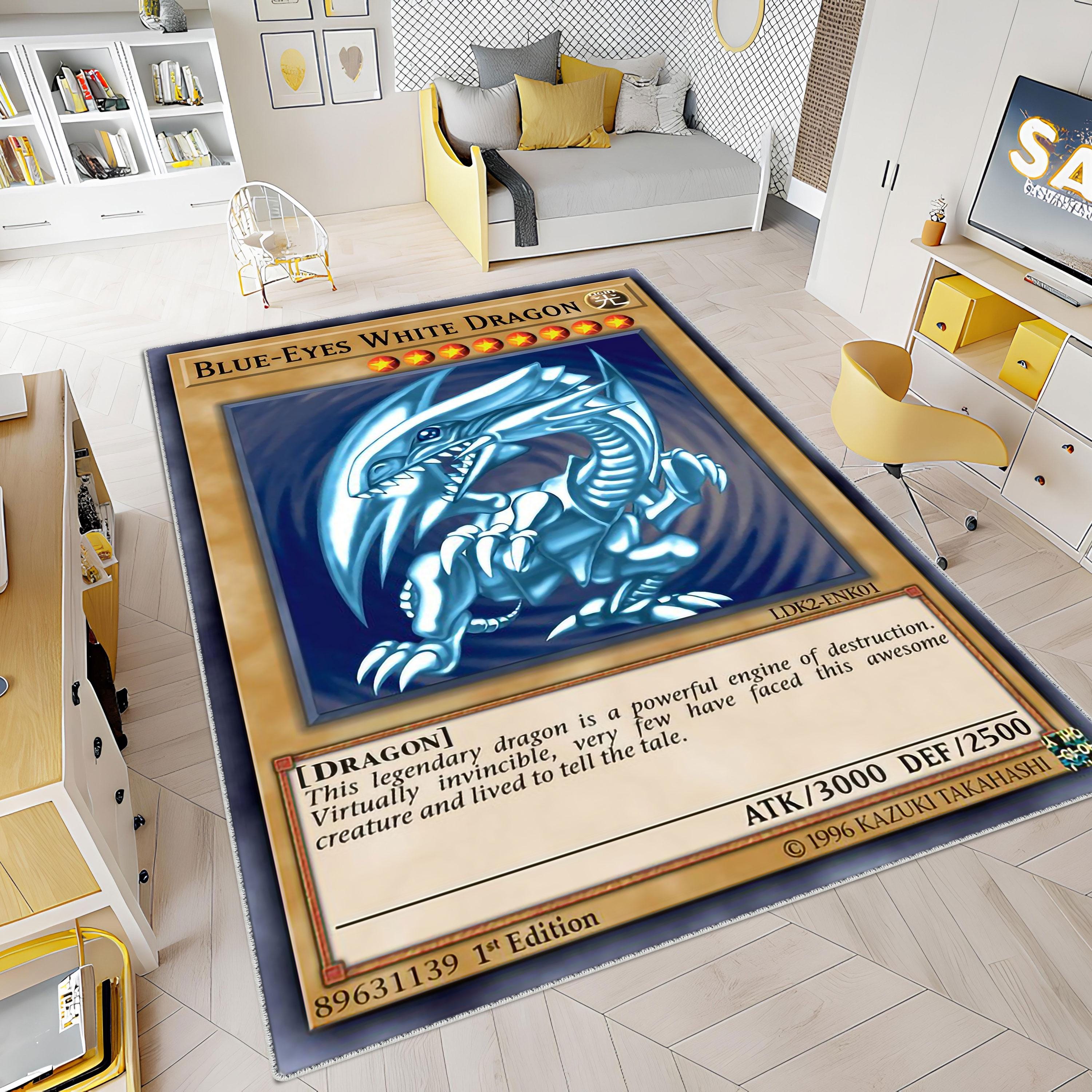 Blue eyes white dragon rug - Etsy 日本