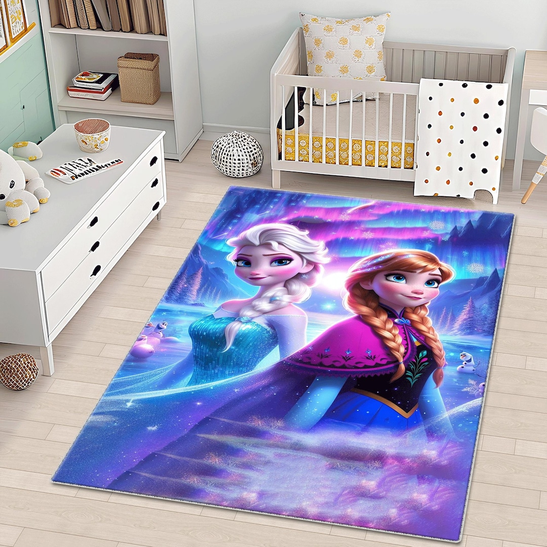 Elsa Round Rug Elsa and Anna Nursery Decor: Elsa Rug, Anna Rug, Kids Rug ,personalized ...