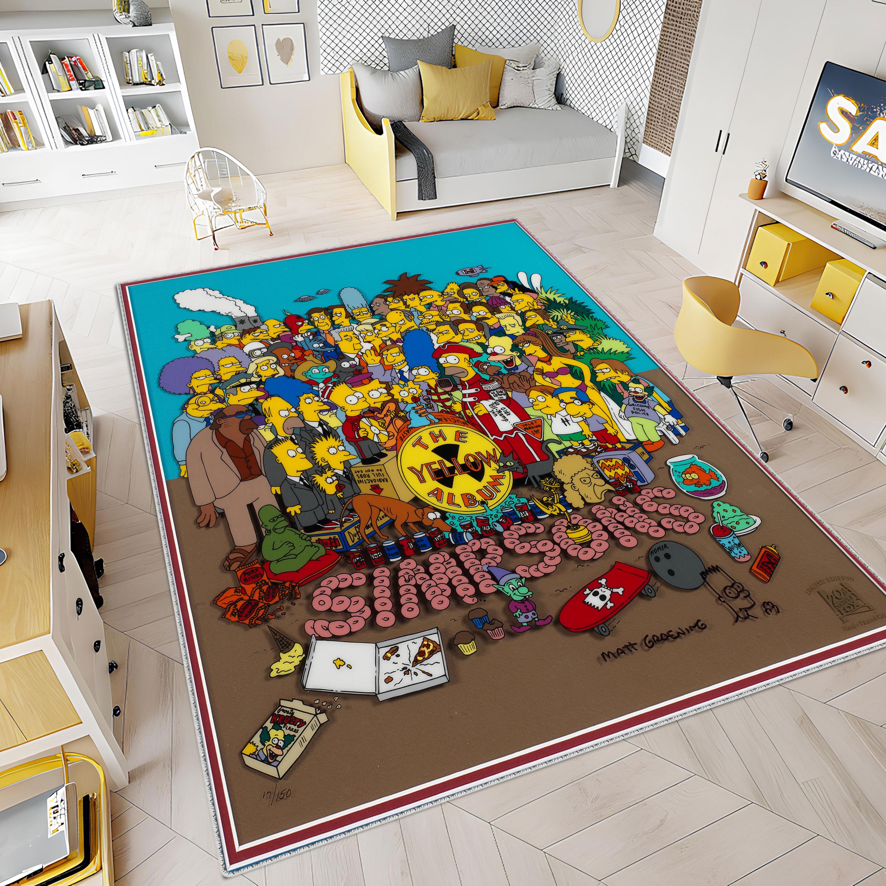 Bart Simpson Rug, Simpsons Rug, Cartoon Rug, Green Rug, Simpsons ...
