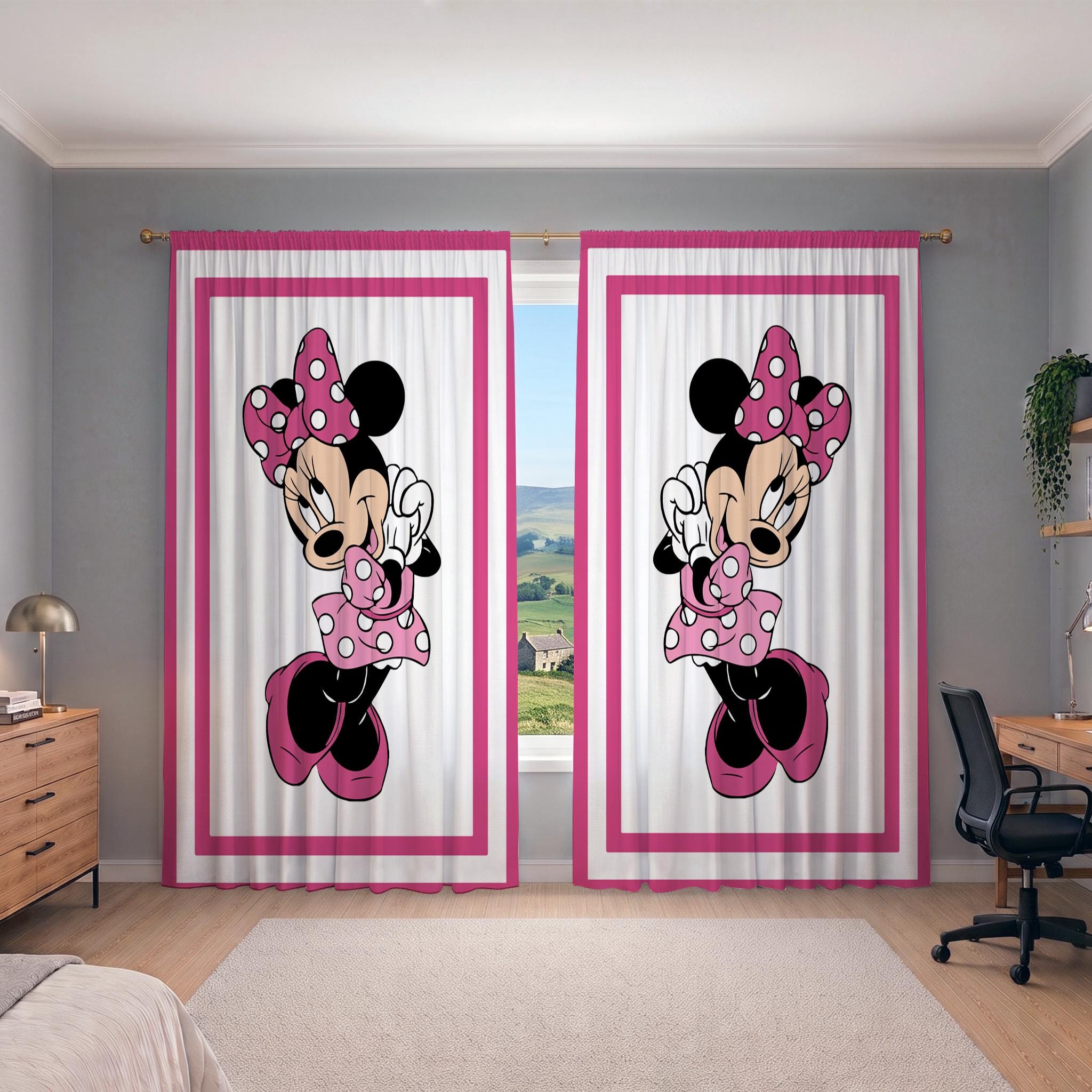 Minnie Mouse Window Curtains - Etsy