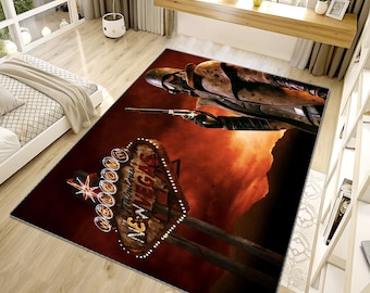 Welcome to New Vegas,  Colorful Rug, Popular Rug, Custom Rug, Unique Rug, Fantastic Rug, Movie Decor, Area Rug ,Boys Rug, Gifts