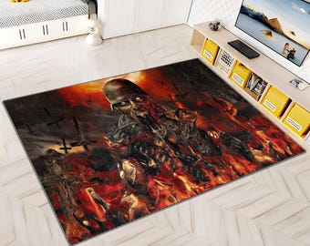 Horror Movie Series Rug, Fear Rug, Horror Rug, Popular Movie Rug, Horror Decor, Cool Rug, Area Rugs, Custom Rug, Popular Rug, Gift for Her