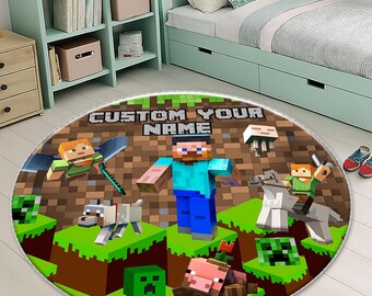 Personalized Game Rug, Kids Room Rug, Kids Room Decor, Game Themed, Nonslip Area Rug, Kids Gift, Teen Room Rug, Outdoor Rug, Christmas Gift