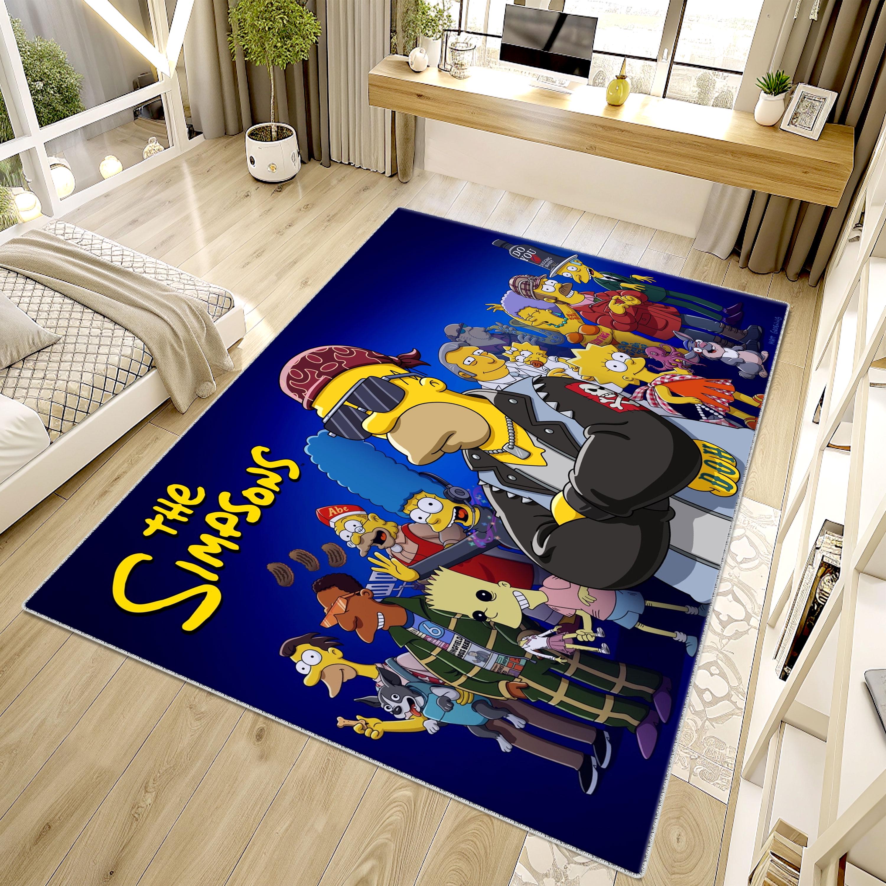 Cartoon Rug, Bart Simpson Rug, Simpsons Rug, Green Rug, Simpsons ...