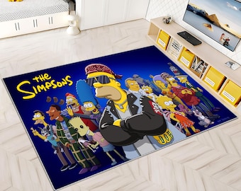 Cartoon Rug, Bart Simpson Rug, Simpsons Rug, Green RUg, Simpsons Characters Rug, Fantastic Rug, Legend Rug, Custom Rug, Area Rugs
