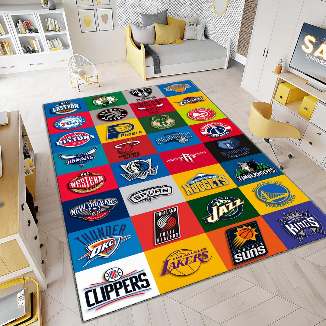 Nba Outdoor Rugs NBA Rug, Basketbal Team Rug, Basketball Rug ,teams Rug, Custom Rug ...
