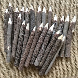Twig Pencils Colored Pencils Wood Pencils Color Pencils Rustic
