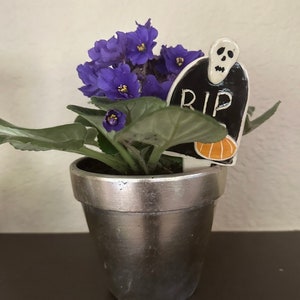 Ceramic Halloween Plant Pal, Plant pick,  Ceramic Garden Markers