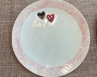 You Are Loved heart ceramic dish, dessert plates, appetizer plates