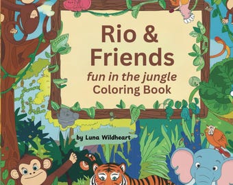 Printable Coloring Book for Kids – Rio & Friends– 65 Whimsical Animal Pages (PDF)