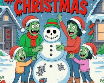 Mini Zombie Family Coloring Book:  Holiday Sampler (Printable PDF