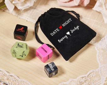 Custom Love Dice,Luminous Dice with Love Position,Couples Romantic Game,Date Night Dice,Anniversary Gift,Valentine's Day Gift for Him Her