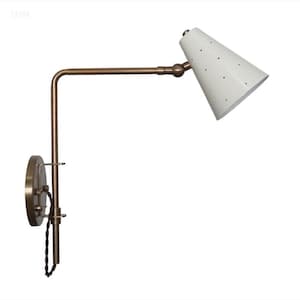 Verstellbare Messing-Wandleuchte - Mid Century Modern Lampe