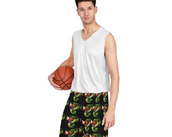 Pantalones cortos de baloncesto con estampado de serpiente cobra / Estampado integral