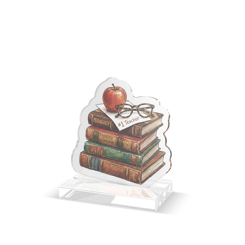 Stack of Vintage Books Teacher Standee | Custom Cut Standee - Etsy