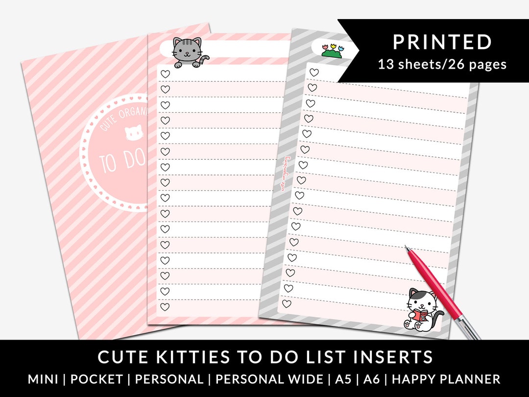 PRINTED to Do Lists Planner Inserts Filofax | Louis Vuitton | Kikki.k ...
