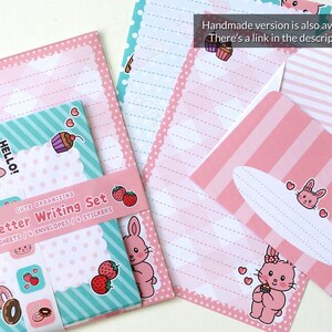 PRINTABLE Cute Kawaii Letter Writing Stationery Set Cute Bunny Rabbit ...