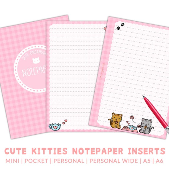 PRINTED notepaper planner inserts Filofax | Louis Vuitton | Kikki.K | Gillio | Mulberry |Van der Spek