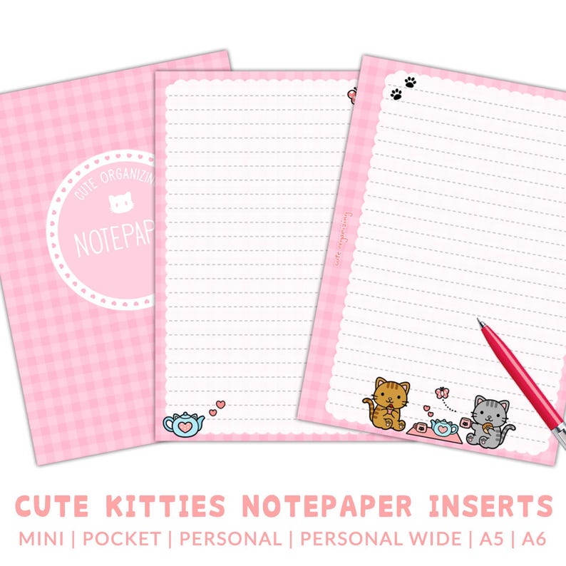 PRINTED notepaper planner inserts Filofax | Louis Vuitton | Kikki.K | Gillio | Mulberry |Van der Spek image 1