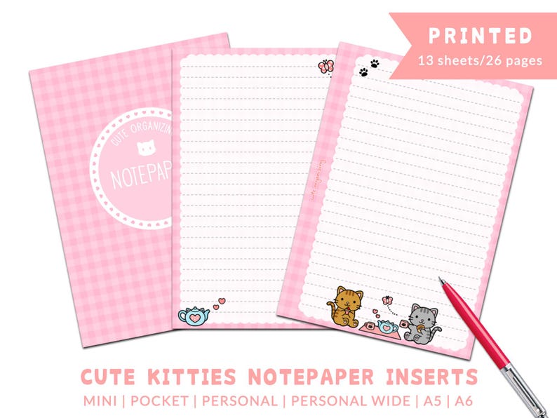 PRINTED notepaper planner inserts Filofax | Louis Vuitton | Kikki.K | Gillio | Mulberry |Van der Spek image 4