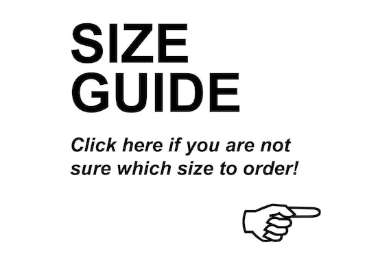 Buy SIZE GUIDE if You're Not Sure Which Size to Order Online in