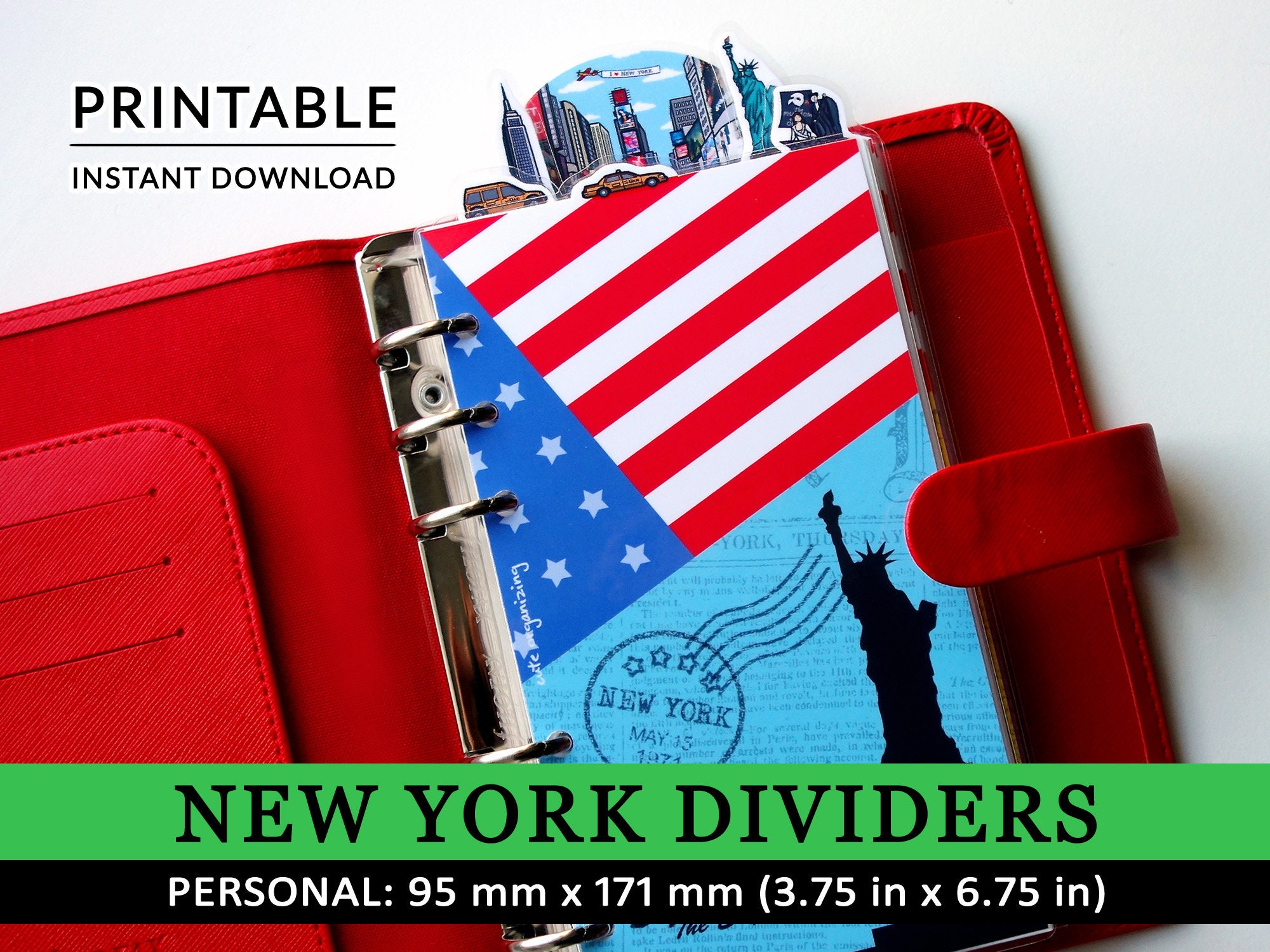 Set 4 Divisori A5 Per Filofax - 2 Verticali E 2 Orizzontali - 6 Fori - 20 Fogli Colorati - Foto 2