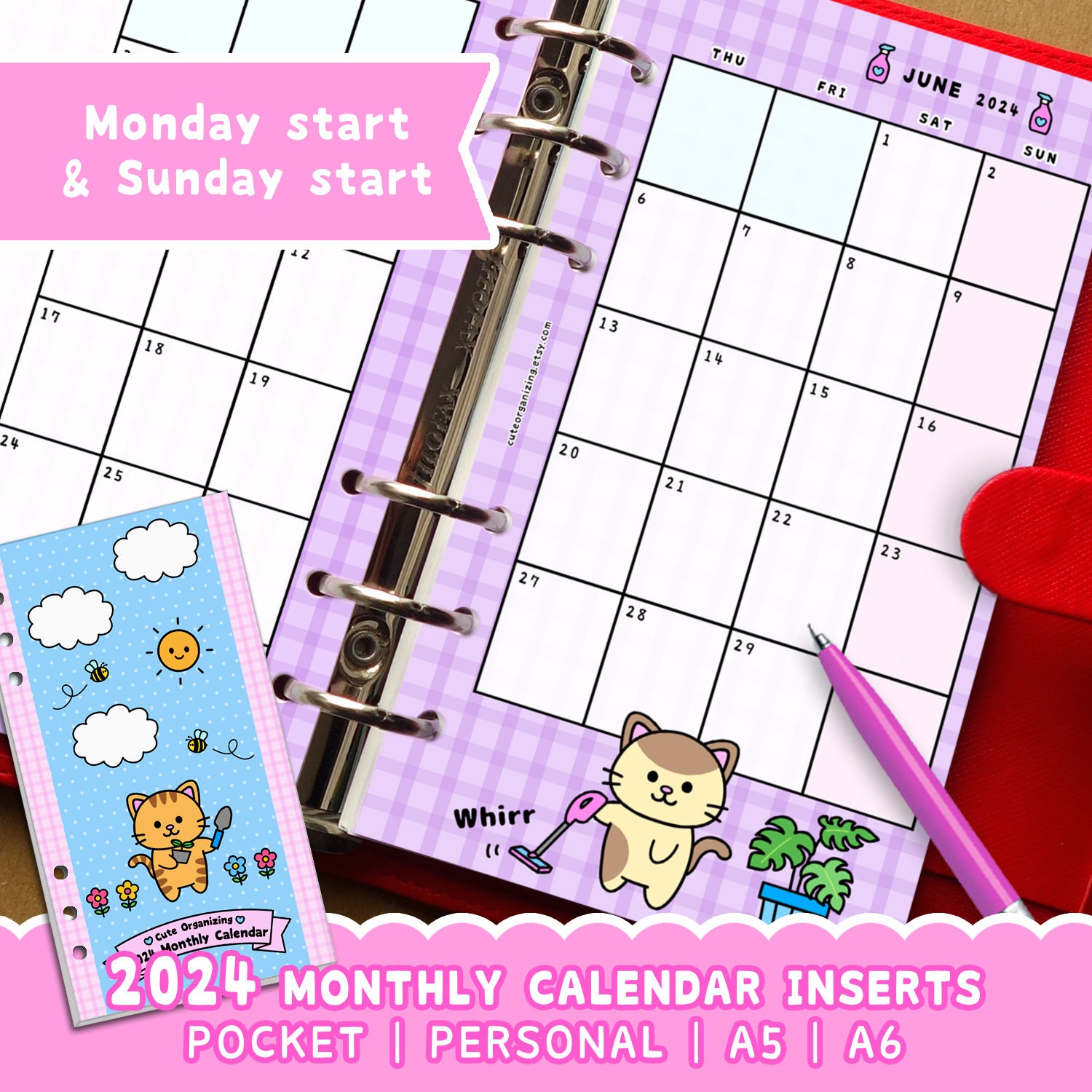 2019 Sanrio Refill Pages Inserts for Louis Vuitton PM or Filofax pocket  organizers Planner Set-Up 