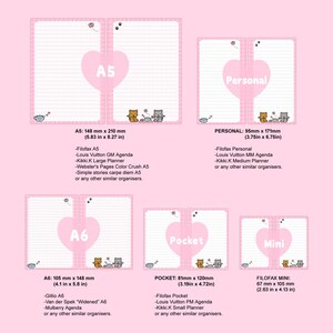 PRINTED notepaper planner inserts Filofax | Louis Vuitton | Kikki.K | Gillio | Mulberry |Van der Spek image 3