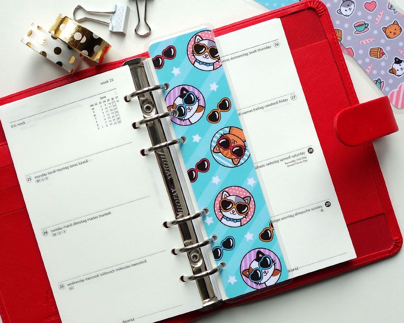 printable page markers bookmarks personal size cute kawaii