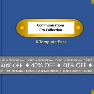 Communications Pro Collection | 6 Template Packs | Project Management | User Guides and Completed Examples Included