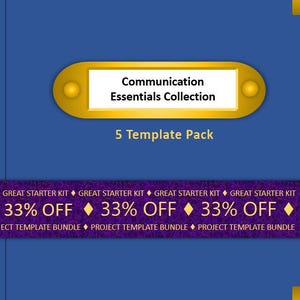Communication Essentials Collection | 5 Project Management Templates | Project Management | Microsoft Word & Excel