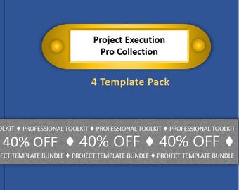 Project Execution Pro Collection | 4 Templates Pack | IT Project Management | User Guides and Completed Examples Included