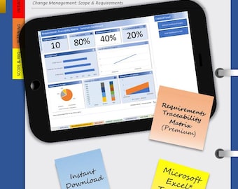 Requirements Traceability Matrix Template | Project Management | Microsoft Excel (Macro-Enabled) | Includes User Guide + Completed Example