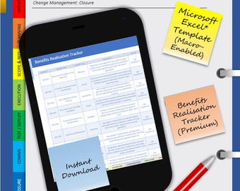 Benefits Tracker Template | IT Project Management | Microsoft Excel (Macro-Enabled) | User Guide, Dashboard & Completed Example Included
