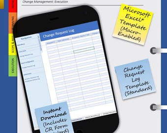 Change Request Log Template | Change Request Form | IT Project Management | Change Control | Microsoft Excel (Macro-Enabled)