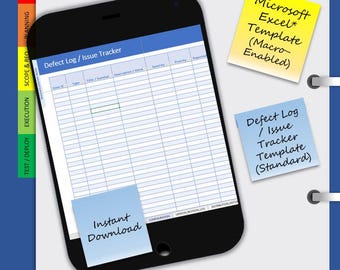 Defect / Issue Tracker Template | I.T Project Management | QA Testing | SIT | UAT | Microsoft Excel (Macro-Enabled)