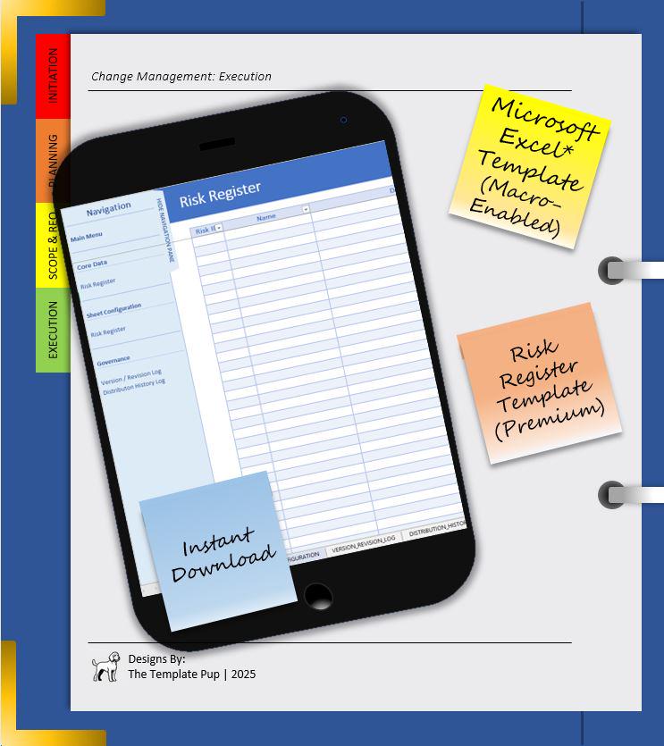 Risk Register Template | Project Management | Microsoft Excel (macro ...