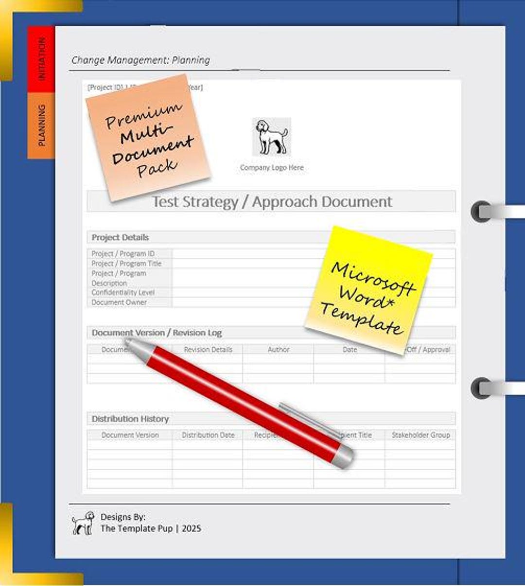 Test Strategy Template | QA Project Management Pack | Microsoft Word ...