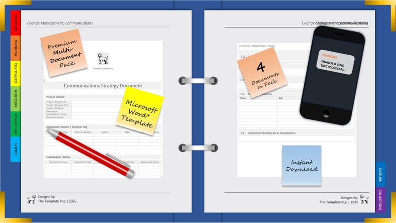 Communications Plan Template | IT Project Management | Microsoft Word | Includes User Guide + Completed Example PDF image 2