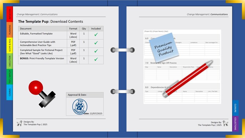 Communications Plan Template | IT Project Management | Microsoft Word | Includes User Guide + Completed Example PDF image 7