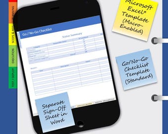 Go / No-Go Checklist Template + Sign-Off Sheet | Project Management | Microsoft Excel (Macro-Enabled) | Microsoft Word