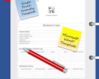 Business Case Template | IT Project Management | Print-Friendly | Microsoft Word