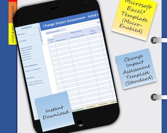 Change Impact Assessment | IT Project Management | Microsoft Excel (Macro-Enabled)
