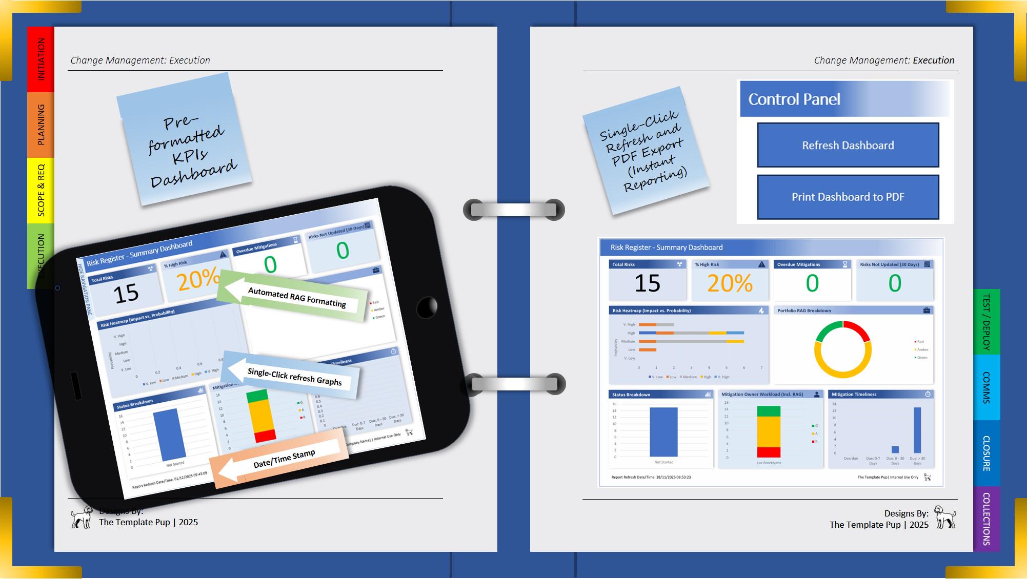 Risk Register Template | Project Management | Microsoft Excel (macro ...