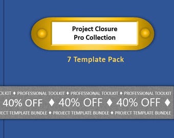 Project Closure Pro Collection | 7 Templates Pack | IT Project Management | User Guides and Completed Examples Included